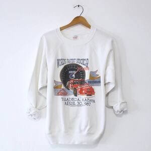 Vintage Nascar Bill Elliott Talladega Alabama 1987 Sweatshirt Large